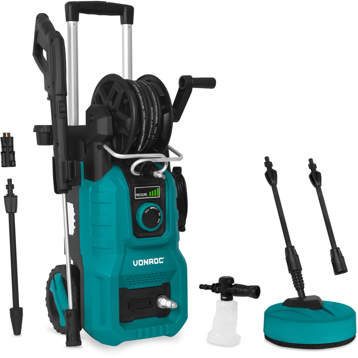 VONROC Hogedrukreiniger compleet met drukregelaar
