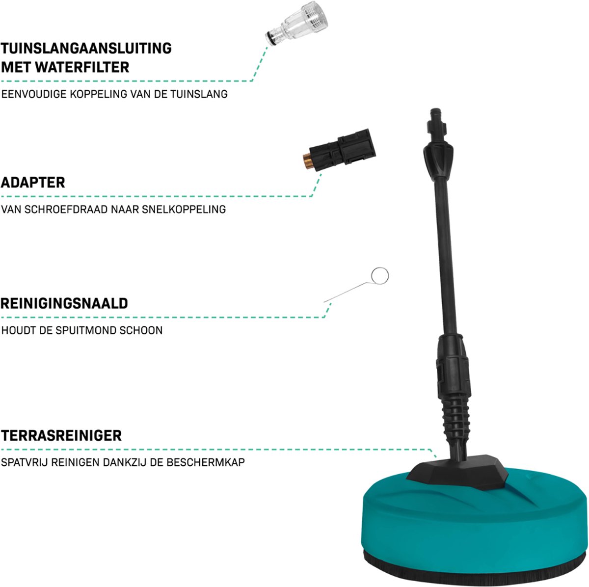 VONROC Hogedrukreiniger compleet met drukregelaar - Image 2
