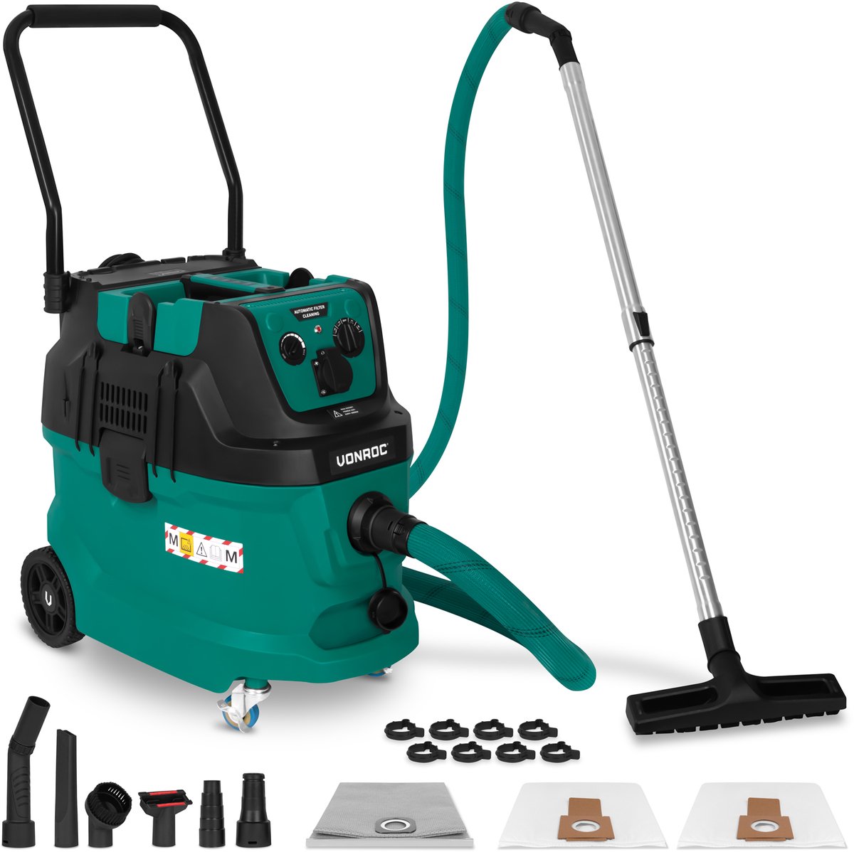 VONROC bouwstofzuiger nat/droog 1600W