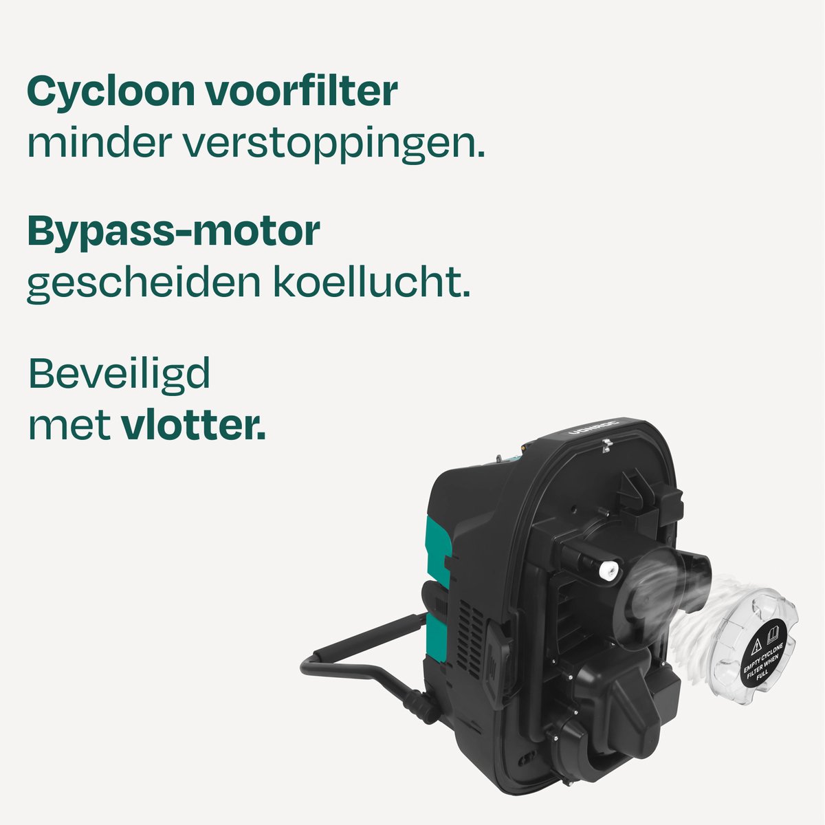 VONROC bouwstofzuiger nat/droog 1600W - Image 3