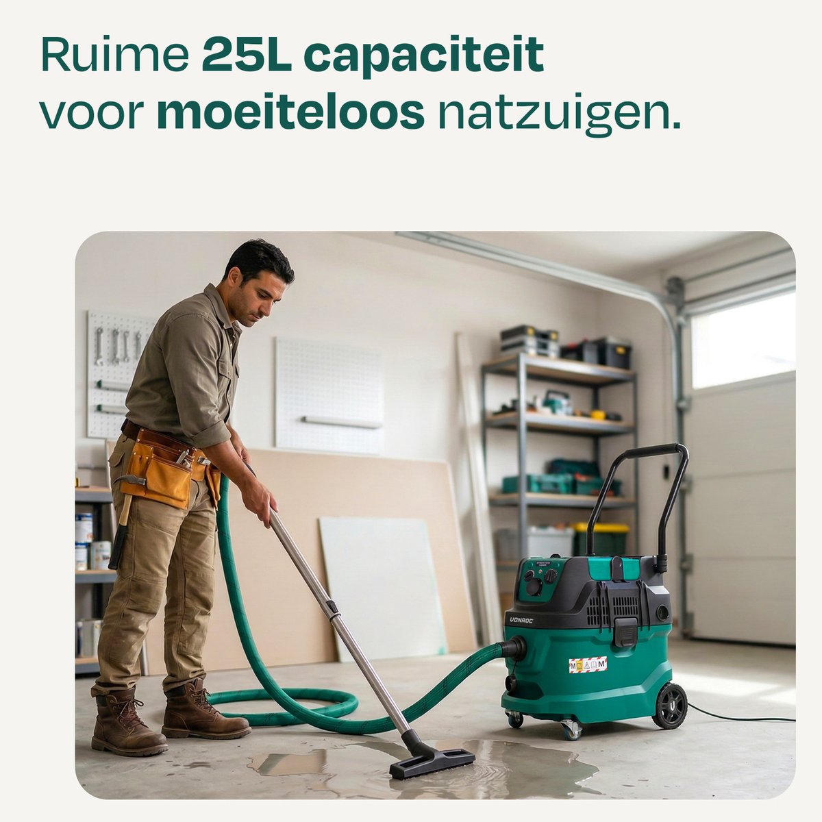 VONROC bouwstofzuiger nat/droog 1600W - Image 5