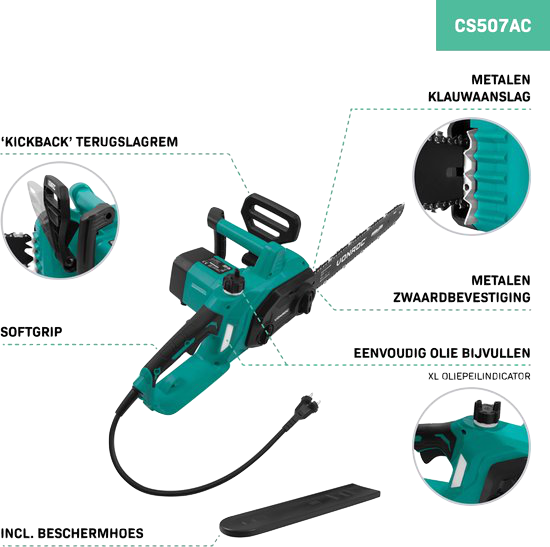 VONROC Elektrische Kettingzaag - Image 1